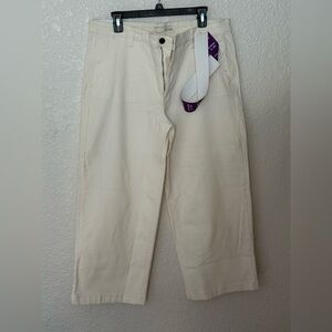 Ella Moss women's high-rise, wide-leg, cropped pants size 14 NWT